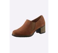 Hochfrontpumps HEINE, Damen, Gr. 41, braun (cognac), Leder, Rindsleder, Schuhe Hochfrontpumps (20530024-41) cognac