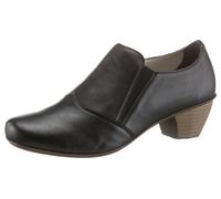 Hochfrontpumps RIEKER, Damen, Gr. 39, schwarz, Leder, unifarben, Schuhe Hochfrontpumps, Abendschuh, Trichterabsatz, Festtagsschuh, mit Stretcheinsätzen (79065035-39) schwarz