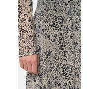 Hochgeschlossenes Midi-Kleid aus Mesh braun 36