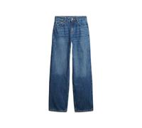 Hochgeschnittene Bio-Baumwolljeans für Frauen Superdry Blau 28x30