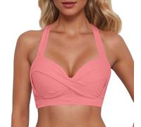 Hochgeschnittenes Bikini Unterteil Mit Weiß Rüschen Long Sportliche Schwimmoberteil Nähe Schwimmen Faire Sitzende Einfarbige Trägerloser Einsätzen 70e Schwangere Ich Bügelbikini Neck Strass