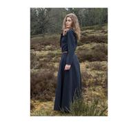 hochmittelalterliches Kleid Afra aus Canvas Dunkelblau Größe XL