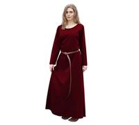 hochmittelalterliches Kleid Afra aus Canvas Weinrot M