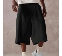 Hochtaillierte plissierte Culotte-Shorts mit weitem Bein, maßgeschneidert, Palazzo-Shorts für Büroarbeit, Business-Outfit, locker sitzend, lässige Fes