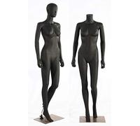 Hochwertig weibliche Schaufensterpuppe LF1-8 abstrakt schwarz Matt ,Figuren mit Kopf, Black Mannequin, Schneiderpuppe, Kleiderpuppe, Aufstellungsfiguren - Damen (Frau LF1-8)