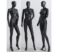 Hochwertig weibliche Schaufensterpuppe, LF4-8 schöne abstrakt schwarz Mannequin ,Figuren mit Kopf, Black Mannequin, Schneiderpuppe, Kleiderpuppe, Aufstellungsfiguren - Damen