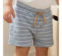 Hochwertige Bermuda Sweat Shorts blau gestreift 104
