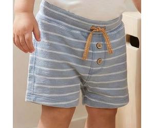 Hochwertige Bermuda Sweat Shorts blau gestreift 104