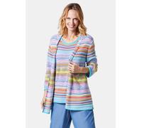 Hochwertige Jacquard-Strickjacke türkis 23