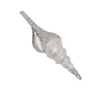 Hochwertige Muschelnadel, raffinierte Strasssteine, verziertes Design, kompakte Brosche für legere formelle Kleidung, funkelnde Strasssteine, One Size, Wie beschrieben