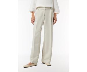 Hochwertige Stoffhose mit Wide Leg und Detail am Bund beige 44