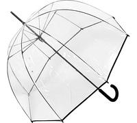 Hochwertiger durchsichtiger Glockenschirm - transparent mit schwarzem Einfassband