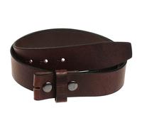 hochwertiger Ledergürtel aus Büffelleder mit Druckknopf dunkelbraun, Bundweite 115 = Gesamtlänge 129