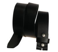 hochwertiger Ledergürtel aus Büffelleder mit Druckknopf schwarz, Bundweite 110 = Gesamtlänge 124