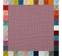 Hochwertiger Musselin Stoff Meterware - weicher Baumwollstoff für Kleid Baby Decke Tuch Tagesdecke Bettwäsche ÖkoTex Double Gauze uni Baumwollstoffe Dekostoff Stoffe zum Nähen Meterware (puder)