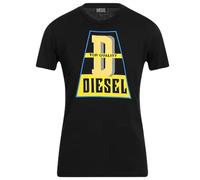 Hochwertiges schwarzes T-Shirt mit Logo von Diesel M