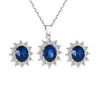 Hochzeit Braut Schmuckset für Damen, Tropfen Kristall Halskette und Ohrringe Set Strass Silber Schmuck Set für Hochzeit Verlobung Braut Brautjungfer Party Geschenke für Frauen