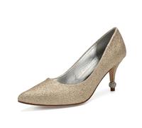 Hochzeitsschuhe Pumps Damen Pointed Toe High Heels Bridal Stiletto High Heels Damen Sommer High Sandals 7.5Cm,Champagne,38 EU