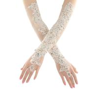 Hochzeitsspitzenhandschuhe Für Braut Fingerlose Handschuhe Kristalloper Spitzen Brauthandschuhe Hochzeitszubehör