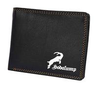 Hodalump Echt-Leder Geldbörse • Geldbeutel für Damen und Herren mit RFID-Schutz • Portmonee mit Münzfach in Schwarz