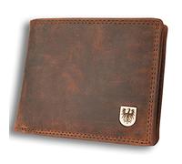 hodalump Echt-Leder Geldbörse • Geldbeutel für Damen und Herren mit RFID-Schutz • Portmonee mit Münzfach und Einer Prägung (Limit Edition)