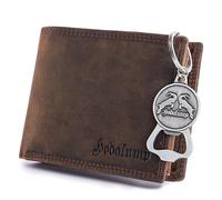 hodalump Echt-Leder Geldbörse • Premium Geldbeutel für Damen und Herren mit RFID-Schutz • Langlebiges Portmonee mit Münzfach • Mit Schlüsselanhänger