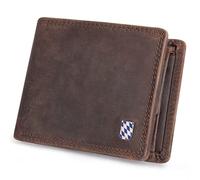 hodalump Echt-Leder Geldbörse • Premium Geldbeutel für Damen und Herren mit RFID-Schutz • Langlebiges Portmonee mit Münzfach • Komfortable Brieftasche Bayern