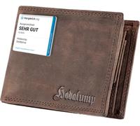 hodalump Echt-Leder Geldbörse • Premium Geldbeutel für Damen und Herren mit RFID-Schutz • Langlebiges Portmonee mit Münzfach • Komfortable Brieftasche in Braun