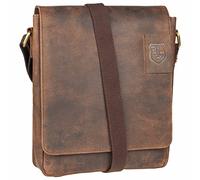 Hodalump - Premium Echt-Leder Umhängetasche im Vintage Design - Cross-Over Tasche für Damen & Herren - Ledertasche ideal für den Alltag - Schultertasche ideal als Damentasche und Herrentasche in braun