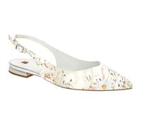 HÖGL Damen Slingballerinas Weiß Glattleder, Farbauswahl:Weiss-Kombi, 9999-englisch-eu-mapping:38