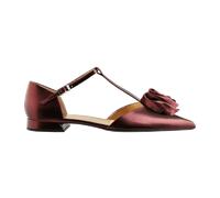 Högl Blossom Ballerina Schuhe dunkelrot T-Steg D`Orsay 1841 für Damen, rot, Größe 42 EU / 8 UK