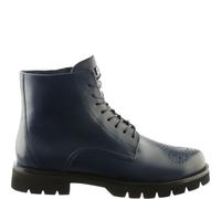 Schnürstiefelette HÖGL "Högl Stiefelette Leder", Damen, Gr. 41, blau (nachtblau), Leder, casual, Schuhe (96675463-41) nachtblau
