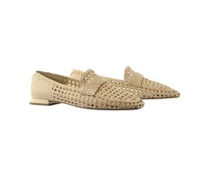 Högl Colin Slipper beige Loafer Flecht-Optik 0970 für Damen, beige, Größe 38 ½ EU / 5,5 UK