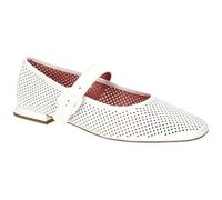 Högl Mary Jane Ballerina Schuhe weiß gelocht 0964 für Damen, weiß, Gr. 38 EU / 5 UK