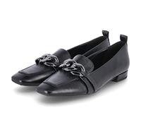 Högl Damen Glow Penny Loafer, Schwarz, 42 EU X-Weit