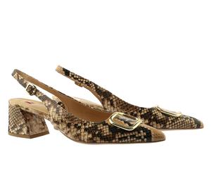 Högl - Damen Sling JENNIFER camelReptilprägung camel Prägung - Gr. - UK 7½