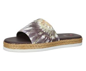 högl Damen Strand-Pantolette mit Batikprint Sommer-Schuhe 3-10 0738 2299 Braun/Bunt 35