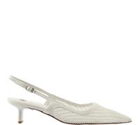 Slingpumps HÖGL "Högl Pumps Textil", Damen, Gr. 41,5, weiß, Textil, Schuhe Slingpumps (21873810-41,5) weiß