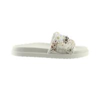 Högl Flora Pantolette weiß Blumendruck 0849 - Größe 37