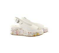 HÖGL Damen Keilsandaletten Weiß Glattleder, Farbauswahl:weiß, 9999-englisch-eu-mapping:40,5