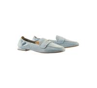 Högl Leder-Mokassins in Hellblau - Größe 37 | Damen Schuhe Halbschuhe