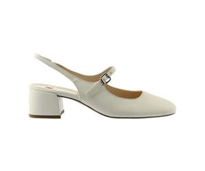 Högl Lilian Slingpumps weiß creme Mary Jane 4120 für Damen, beige, Größe 41 ½ EU / 7,5 UK