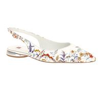 Högl Sling Pumps Mona 0109 weiß mit Blumen Größe 38,5