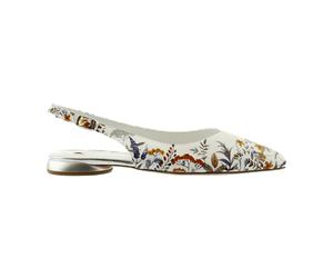 Högl Mona Sling Pumps weiß Blumen 0109 für Damen, weiß, Größe 40 EU / 6,5 UK