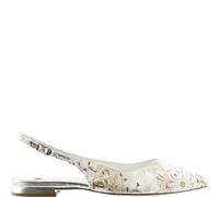 HÖGL Damen Slingballerinas Weiß Glattleder, Farbauswahl:Weiss-Kombi, 9999-englisch-eu-mapping:38,5