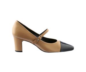 Högl Paris Pumps braun schwarz Mary Jane 5620 für Damen, braun, Größe 38 ½ EU / 5,5 UK