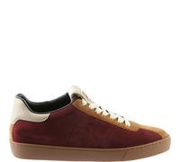 HÖGL Damen Low Sneaker Dunkelrot Beige Rauleder, Farbauswahl:rot-Kombi, 9999-englisch-eu-mapping:37,5