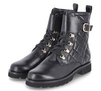 Högl Schnürstiefeletten Schwarz - Gr. 38 - Leder und Textil