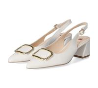 Högl Slingpumps Weiß - Gr. 40 - Echt Leder