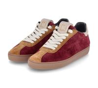 HÖGL Damen Low Sneaker Dunkelrot Beige Rauleder, Farbauswahl:rot-Kombi, 9999-englisch-eu-mapping:38